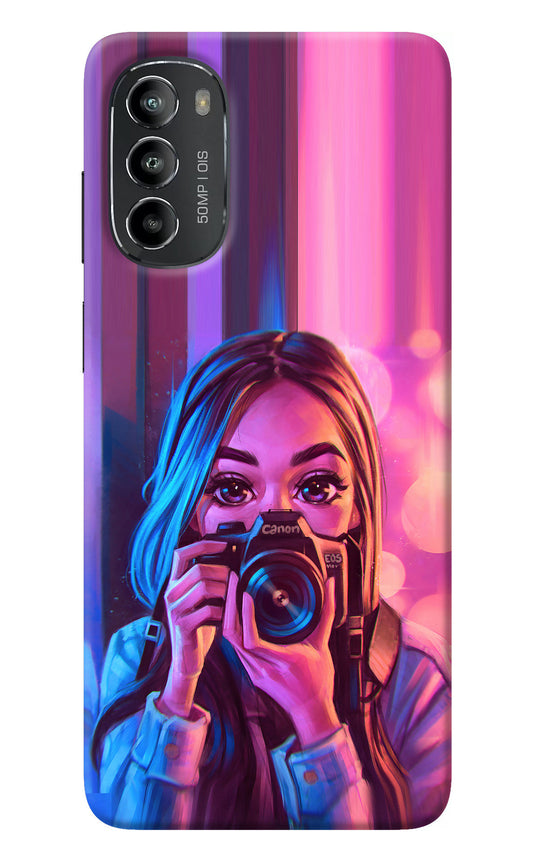 Girl Photographer Moto G82 5G Back Cover