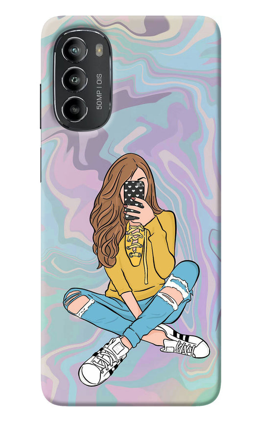 Selfie Girl Moto G82 5G Back Cover