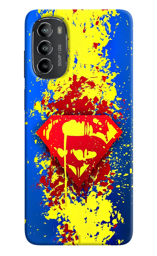Superman logo Moto G82 5G Hard Case Back Cover by Casekaro
