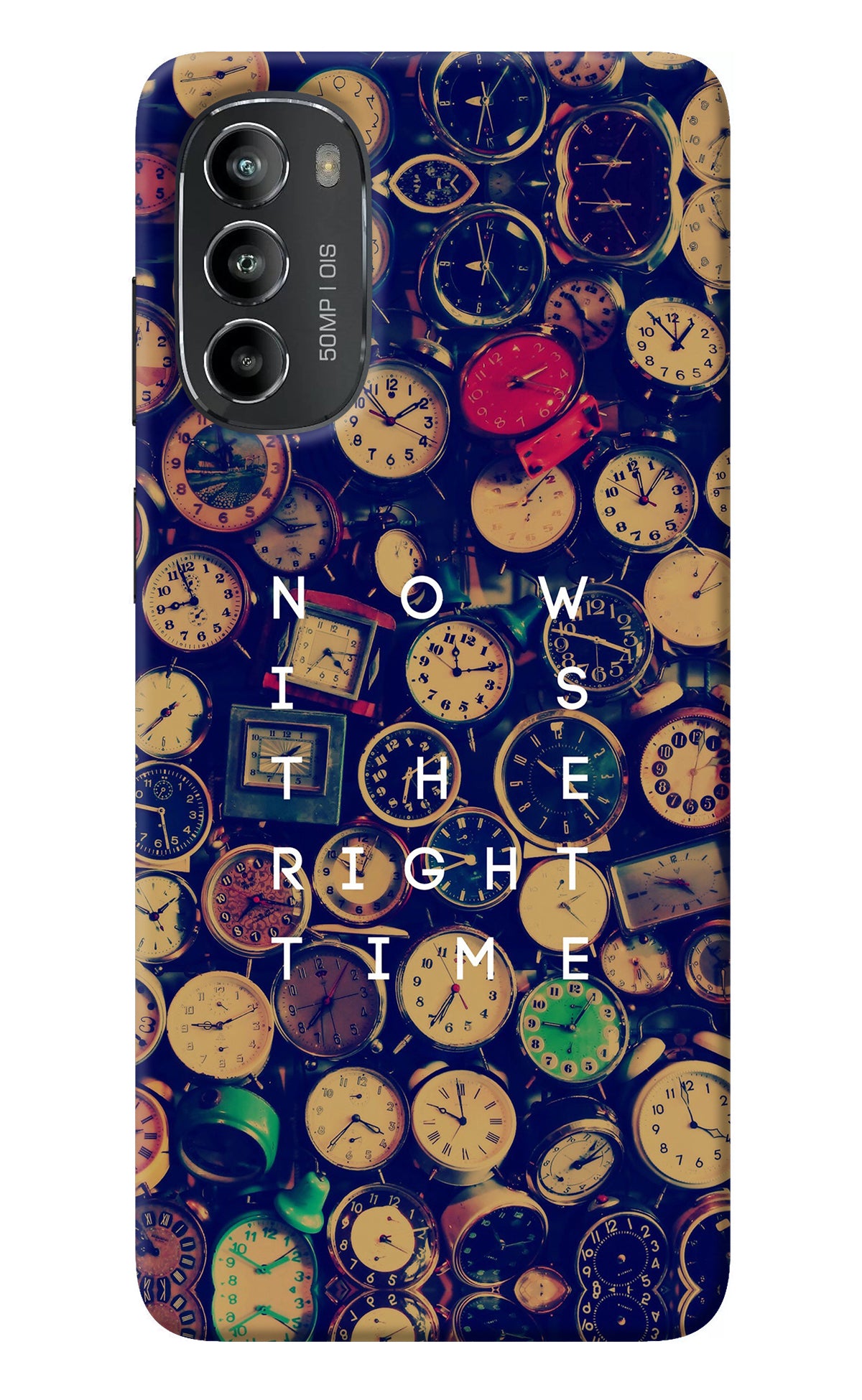 Now is the Right Time Quote Moto G82 5G Back Cover