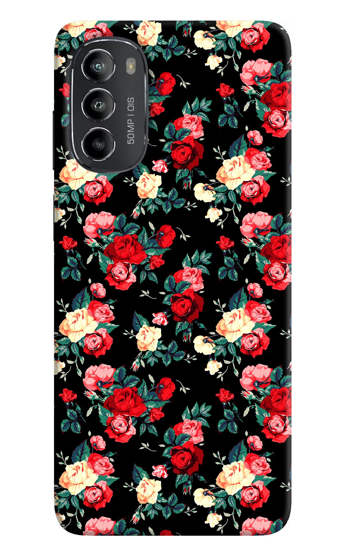 Rose Pattern Moto G82 5G Hard Case Back Cover by Casekaro