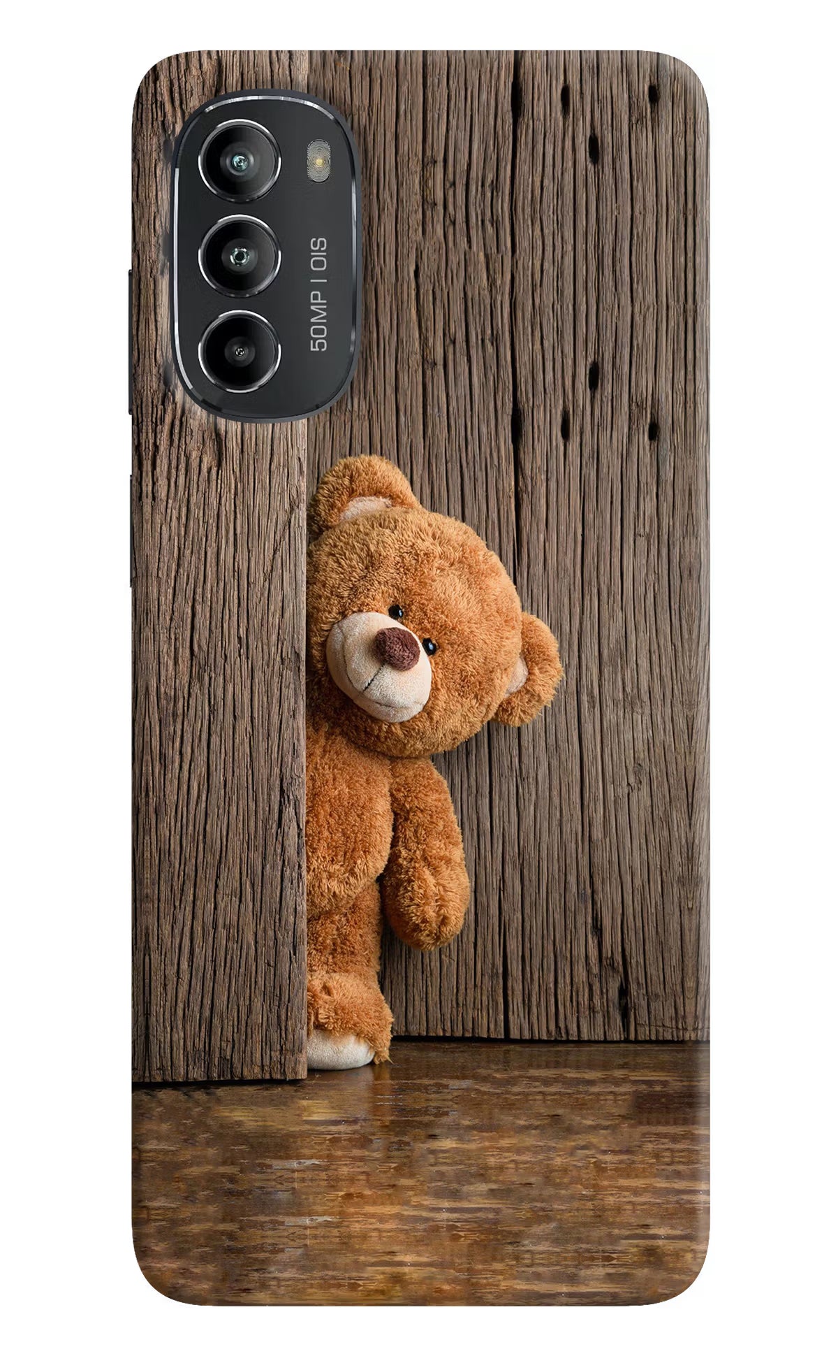 Teddy Wooden Moto G82 5G Hard Case Back Cover by Casekaro