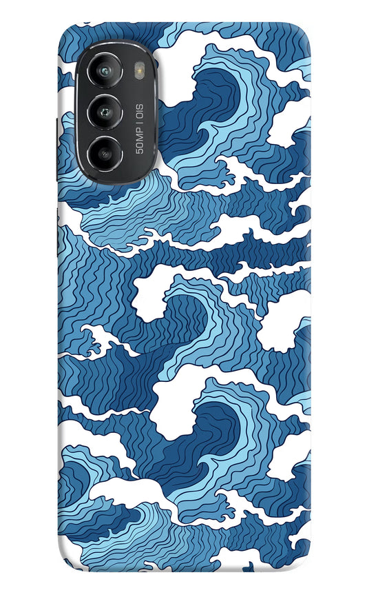 Blue Waves Moto G82 5G Hard Case Back Cover by Casekaro