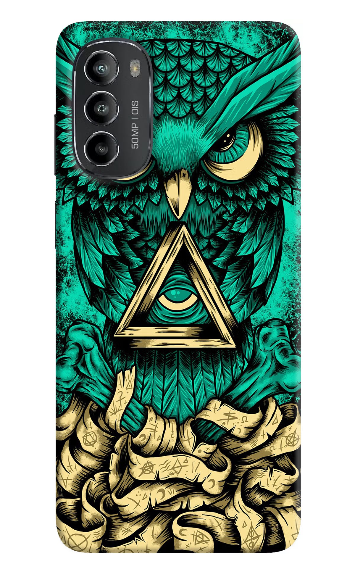 Green Owl Moto G82 5G Hard Case Back Cover by Casekaro