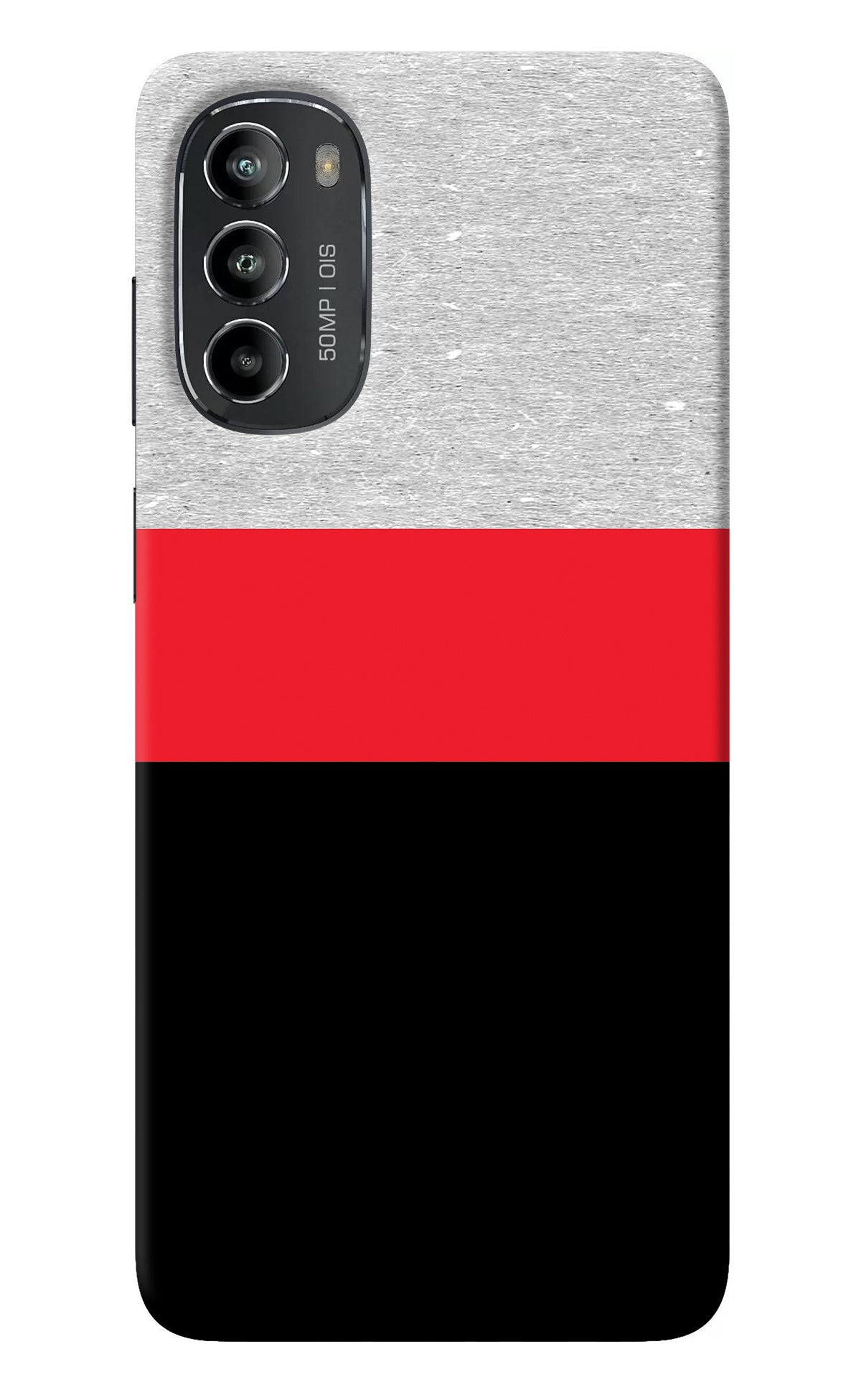 Tri Color Pattern Moto G82 5G Back Cover