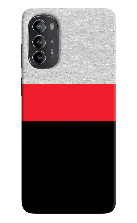 Tri Color Pattern Moto G82 5G Hard Case Back Cover by Casekaro