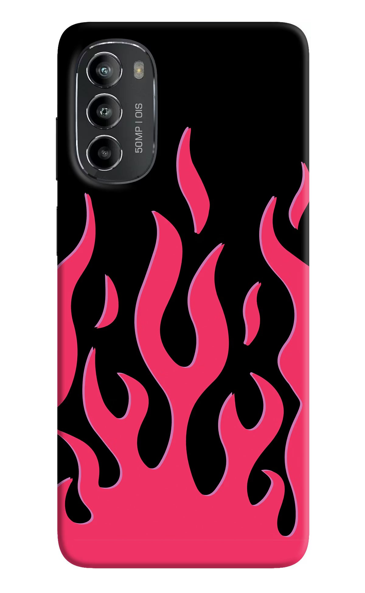 Fire Flames Moto G82 5G Hard Case Back Cover by Casekaro