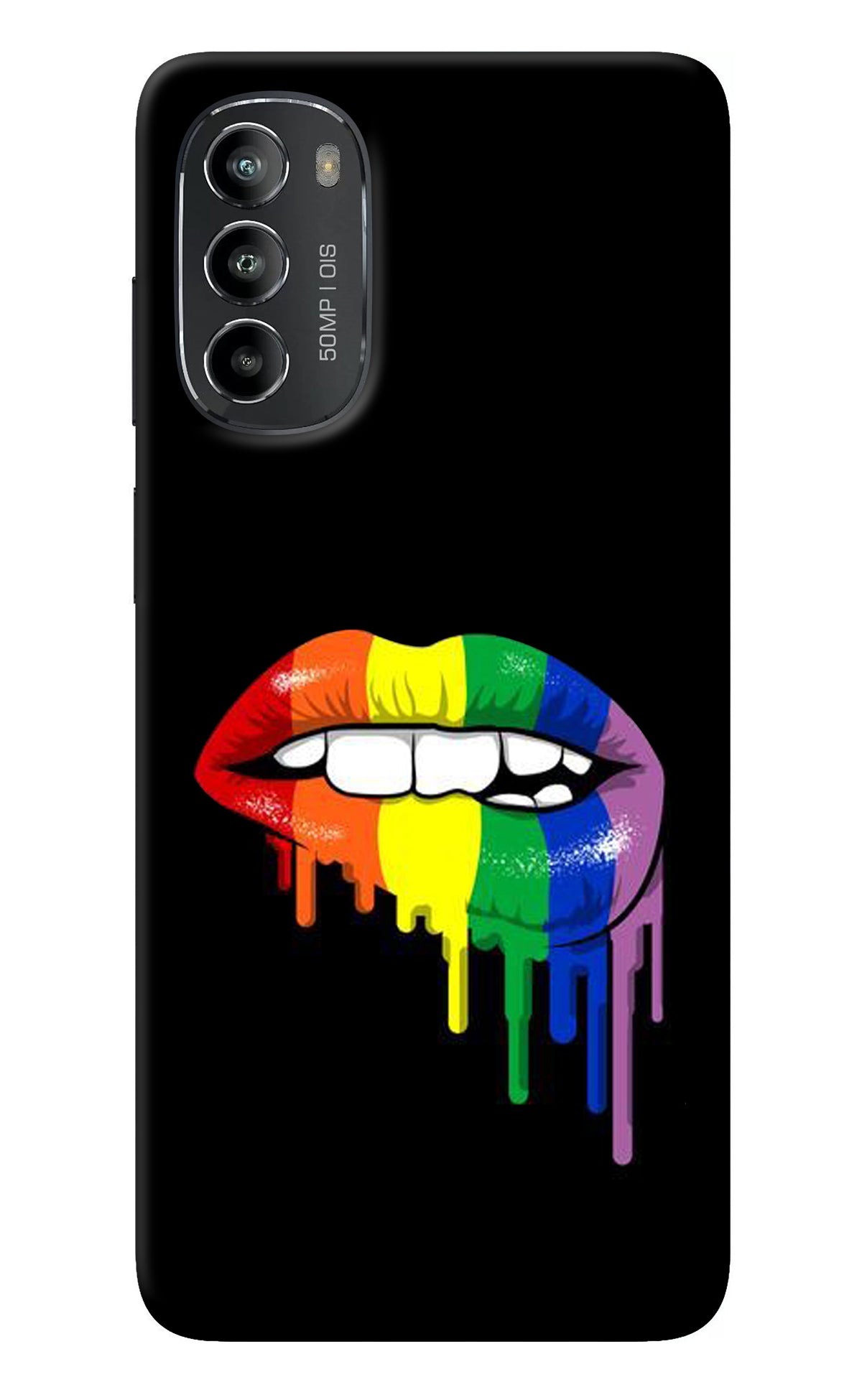 Lips Biting Moto G82 5G Back Cover