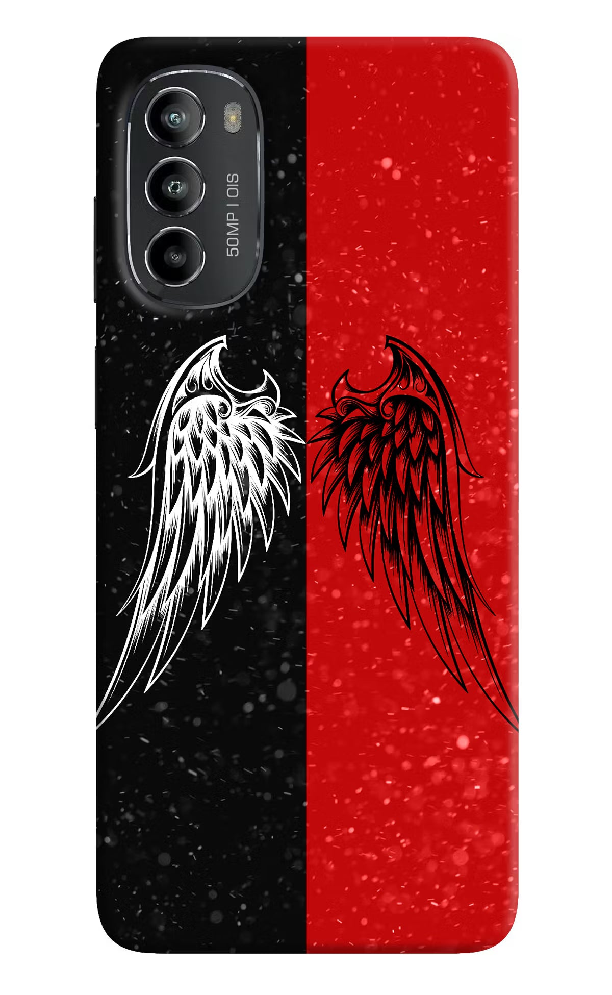 Wings Moto G82 5G Hard Case Back Cover by Casekaro