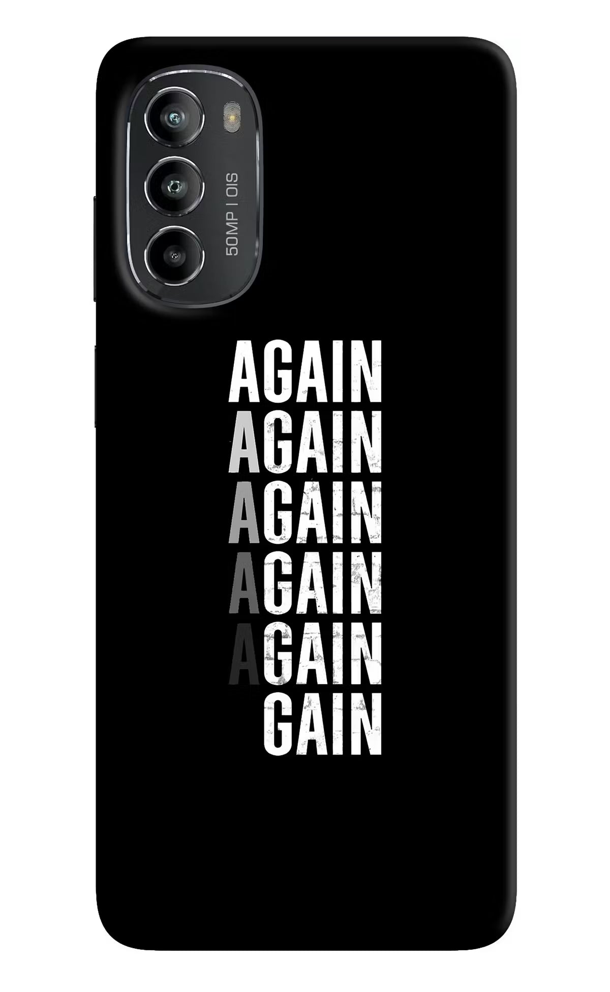 Again Again Gain Moto G82 5G Hard Case Back Cover by Casekaro