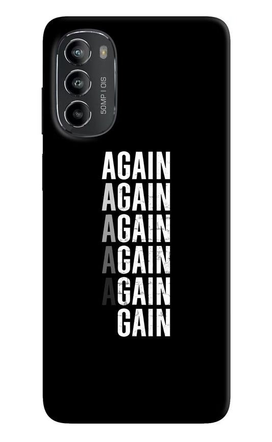 Again Again Gain Moto G82 5G Hard Case Back Cover by Casekaro