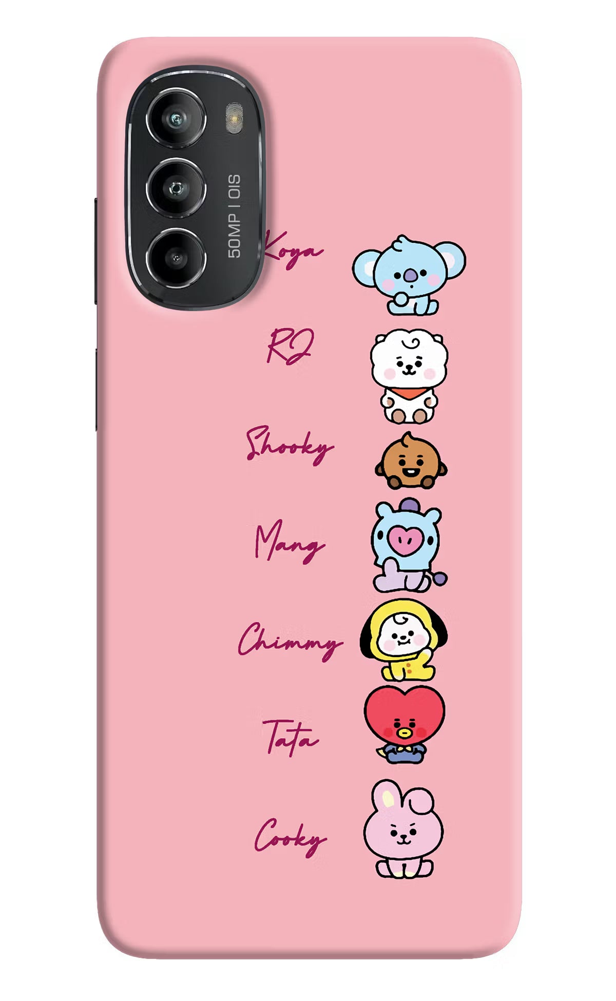 BTS names Moto G82 5G Hard Case Back Cover by Casekaro