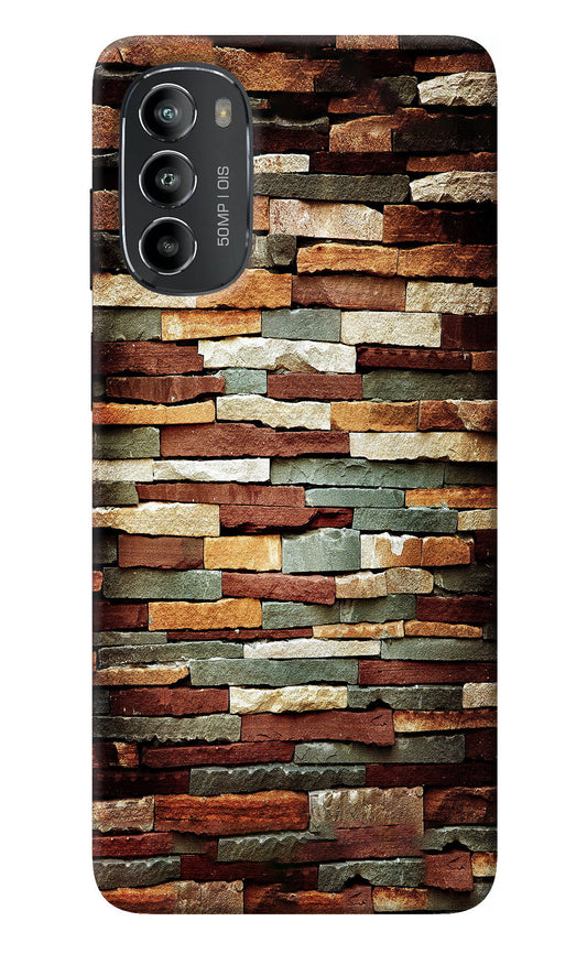 Bricks Pattern Moto G82 5G Back Cover