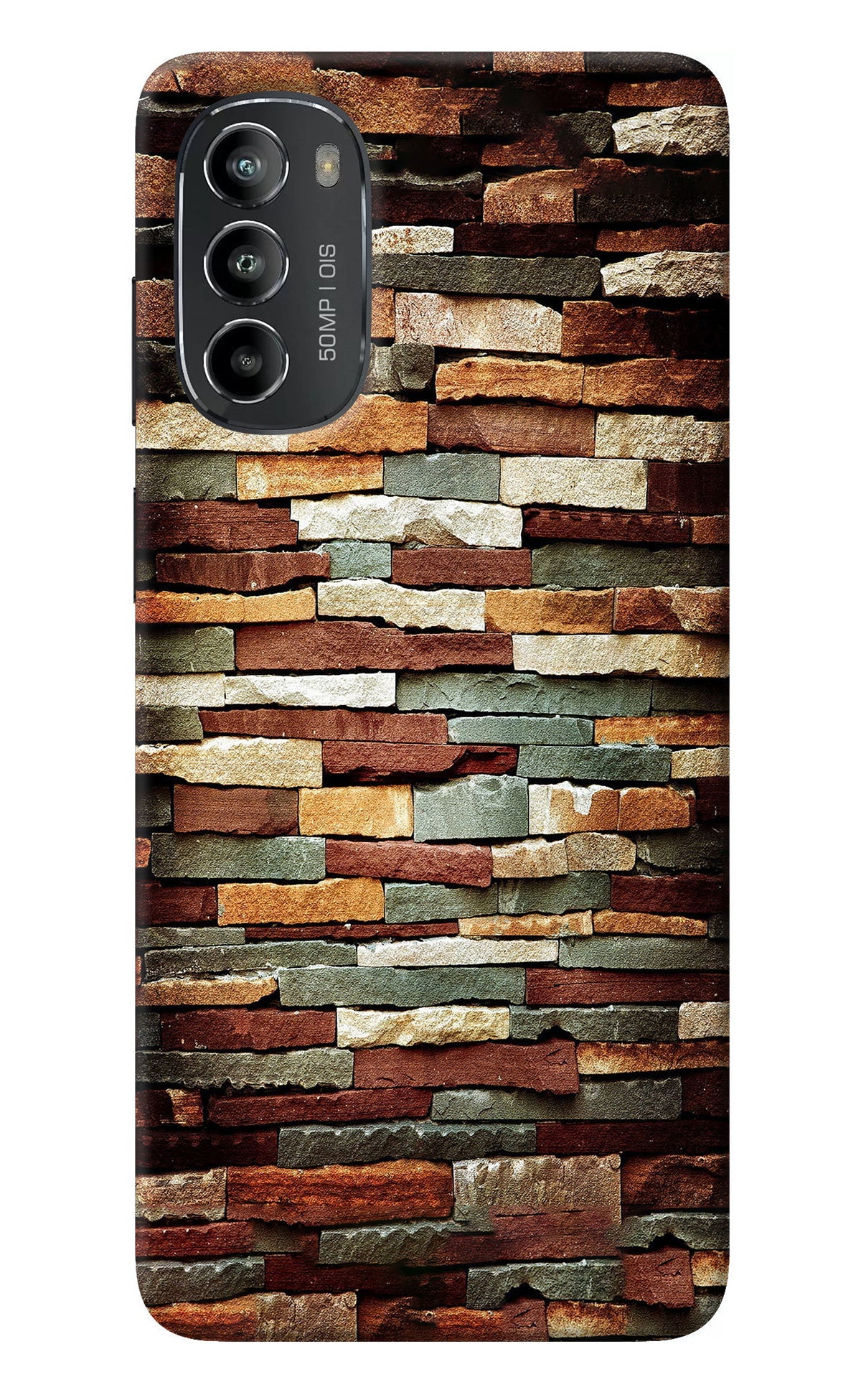 Bricks Pattern Moto G82 5G Back Cover