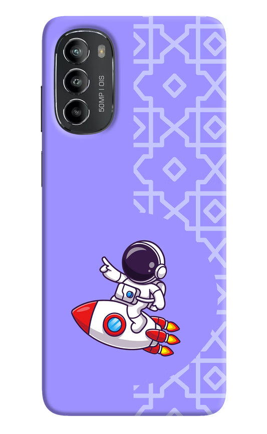 Cute Astronaut Moto G82 5G Hard Case Back Cover by Casekaro