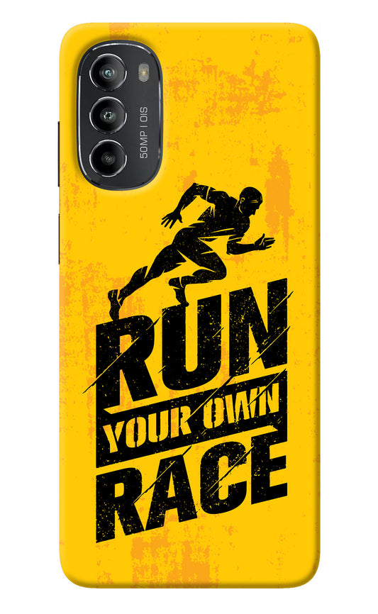 Run Your Own Race Moto G82 5G Back Cover