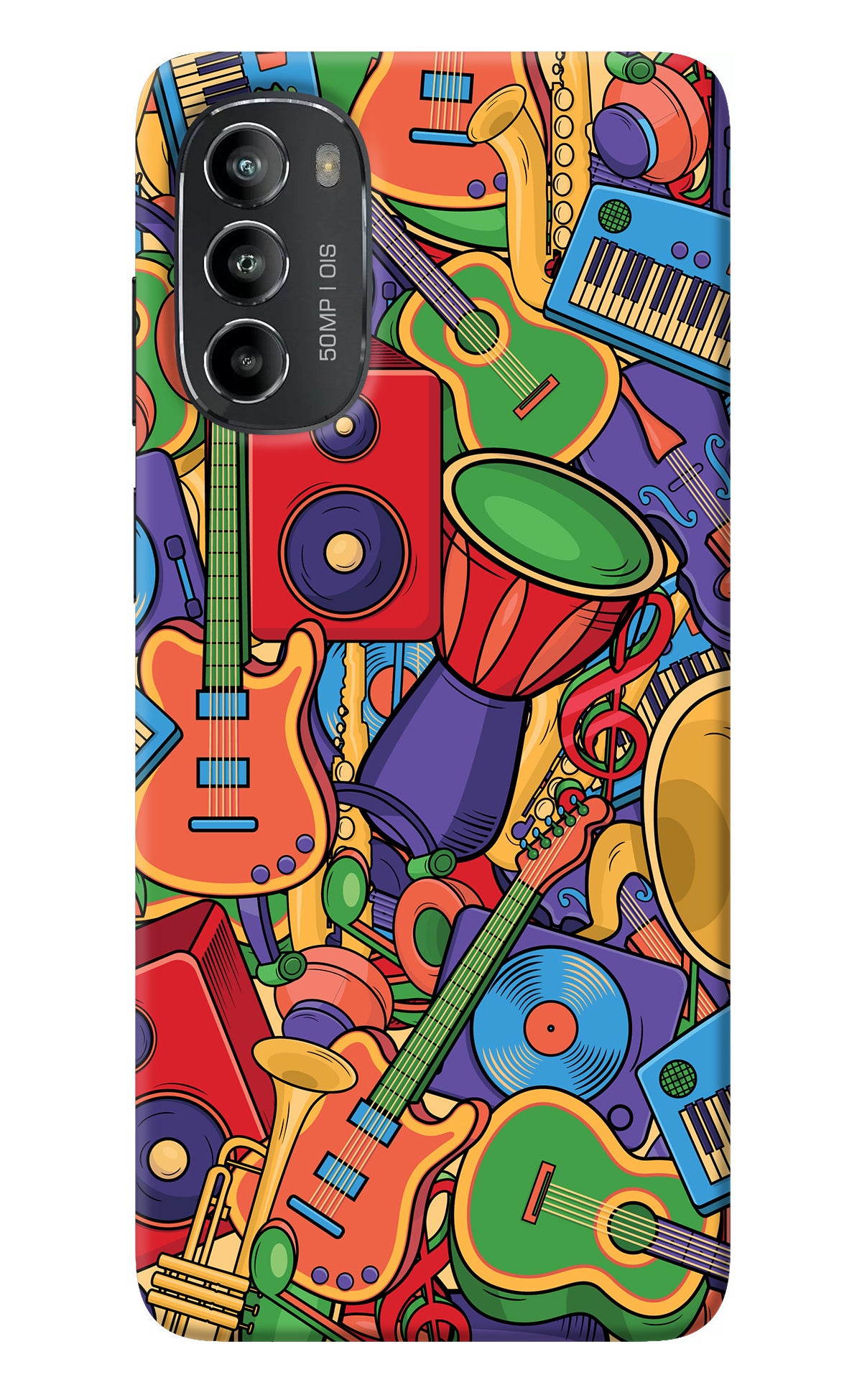 Music Instrument Doodle Moto G82 5G Back Cover