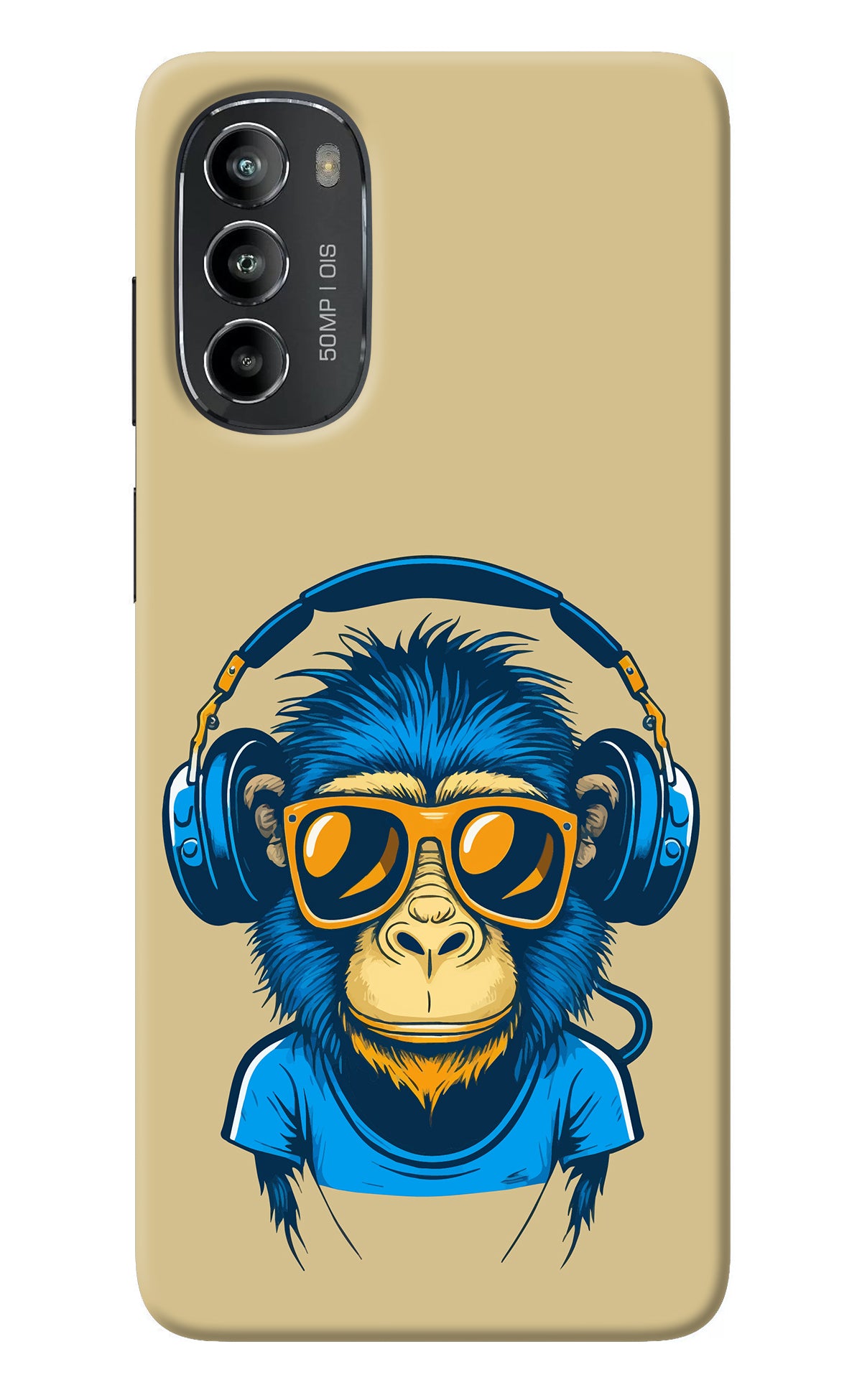 Monkey Headphone Moto G82 5G Back Cover