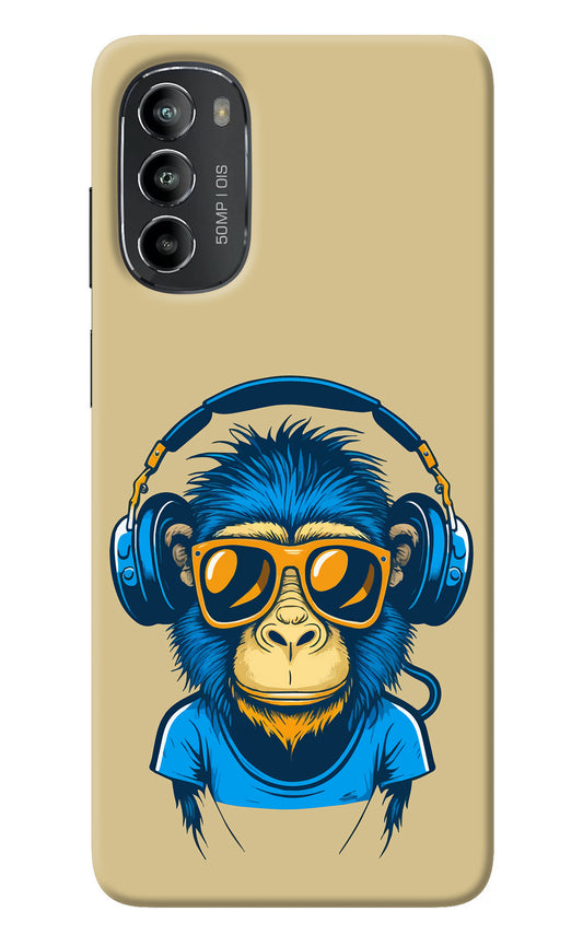 Monkey Headphone Moto G82 5G Back Cover