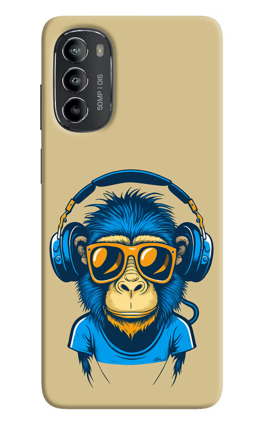 Monkey Headphone Moto G82 5G Hard Case Back Cover by Casekaro
