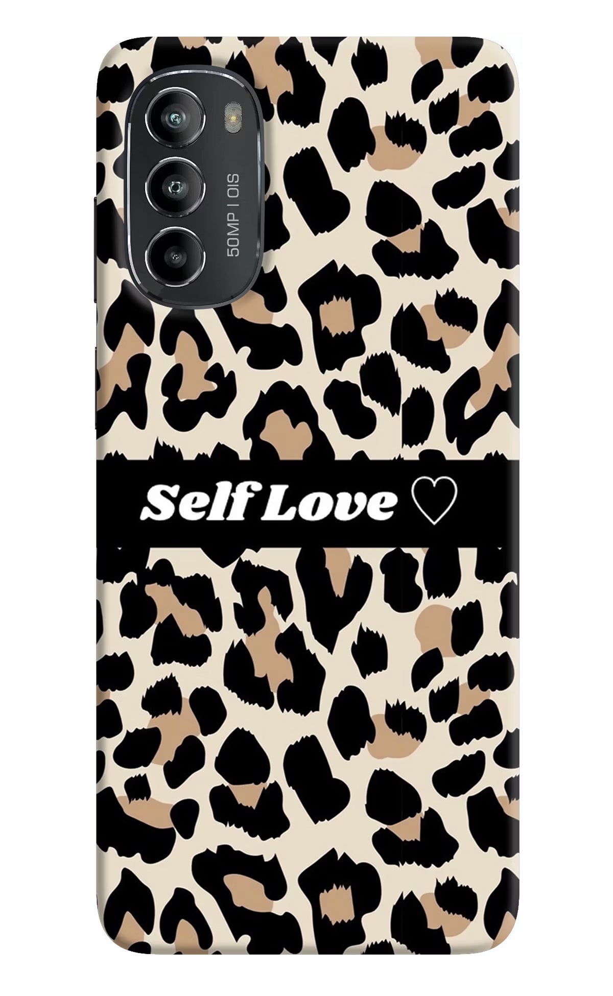 Leopard Print Self Love Moto G82 5G Hard Case Back Cover by Casekaro