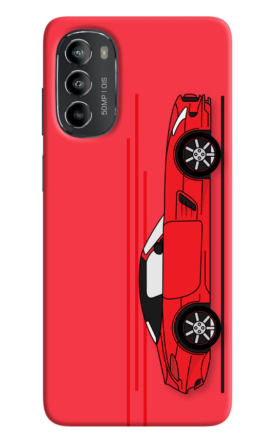 Red Velocity Moto G82 5G Hard Case Back Cover by Casekaro