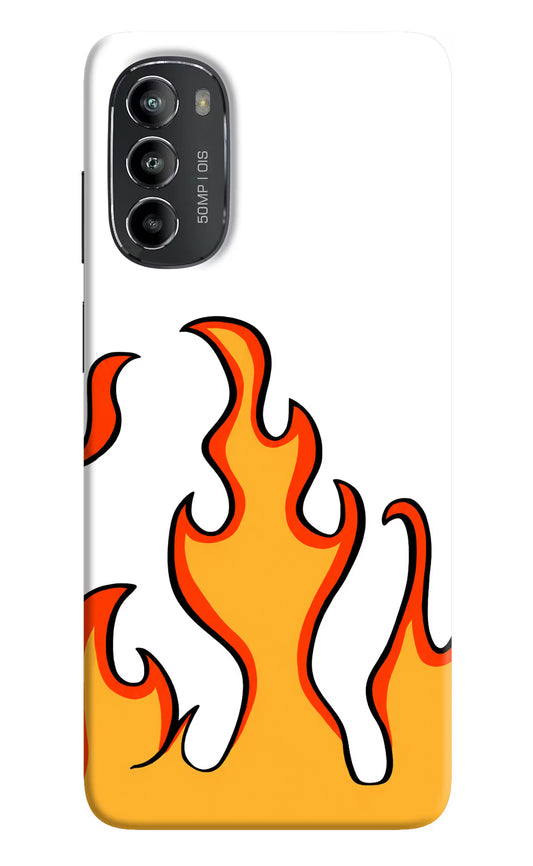 Fired Up – White Moto G82 5G Hard Case Back Cover by Casekaro