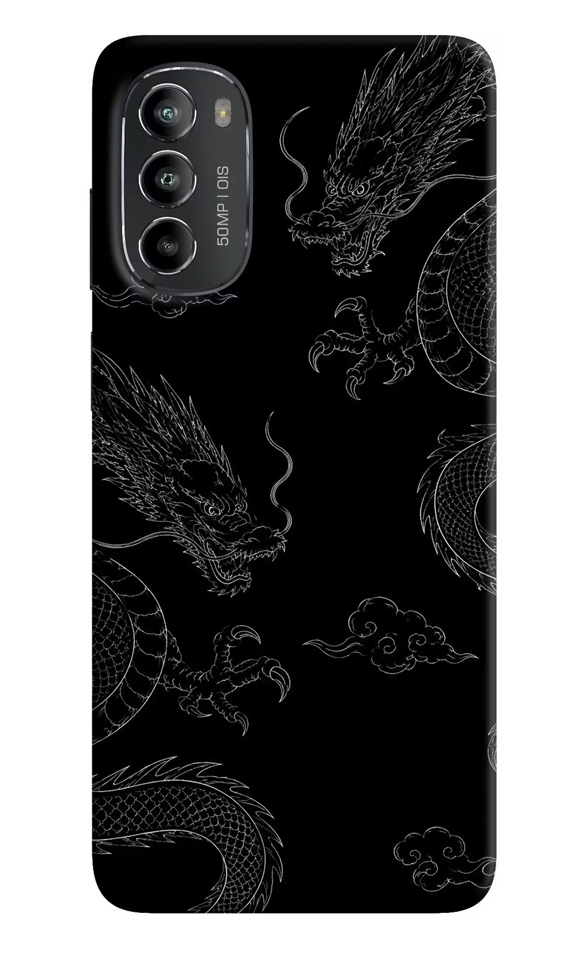 Twin Dragons Moto G82 5G Hard Case Back Cover by Casekaro