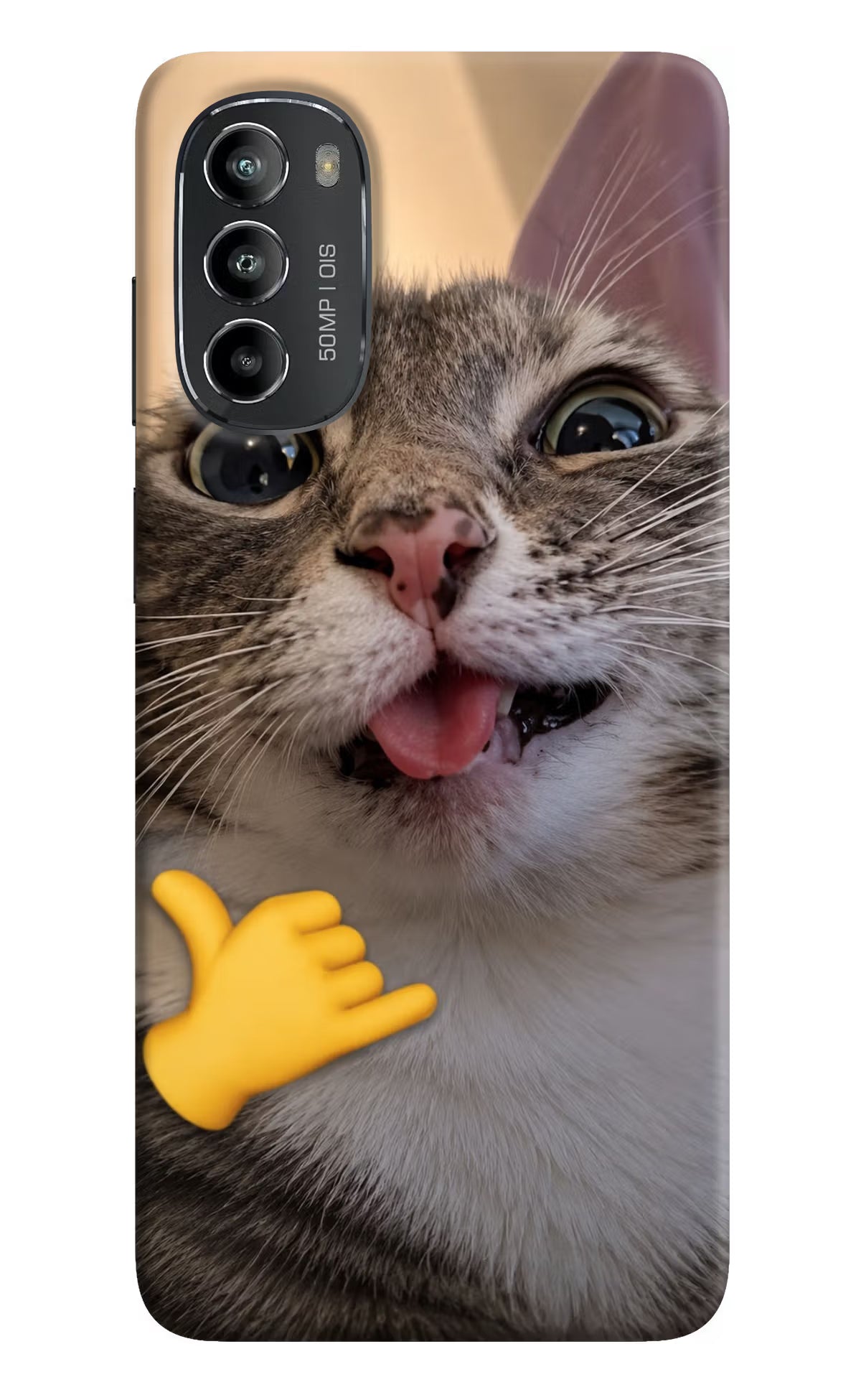 Silly Cat Call Moto G82 5G Back Cover