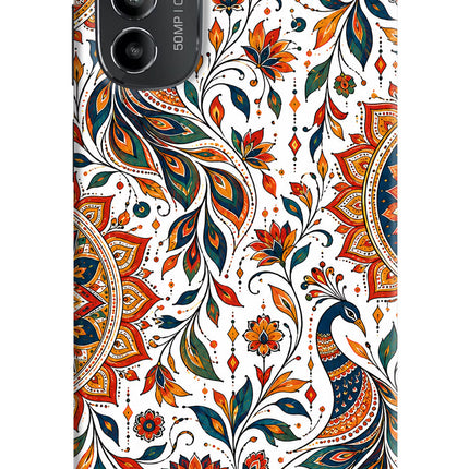 White Mayura Moto G82 5G Back Cover