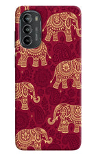 Maroon Elephant Moto G82 5G Hard Case Back Cover by Casekaro