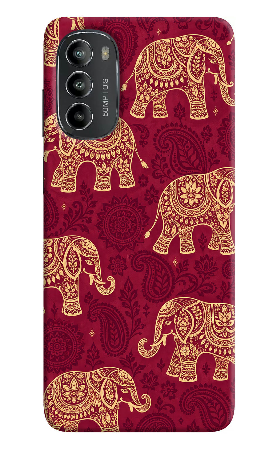 Maroon Elephant Moto G82 5G Back Cover, Hard case