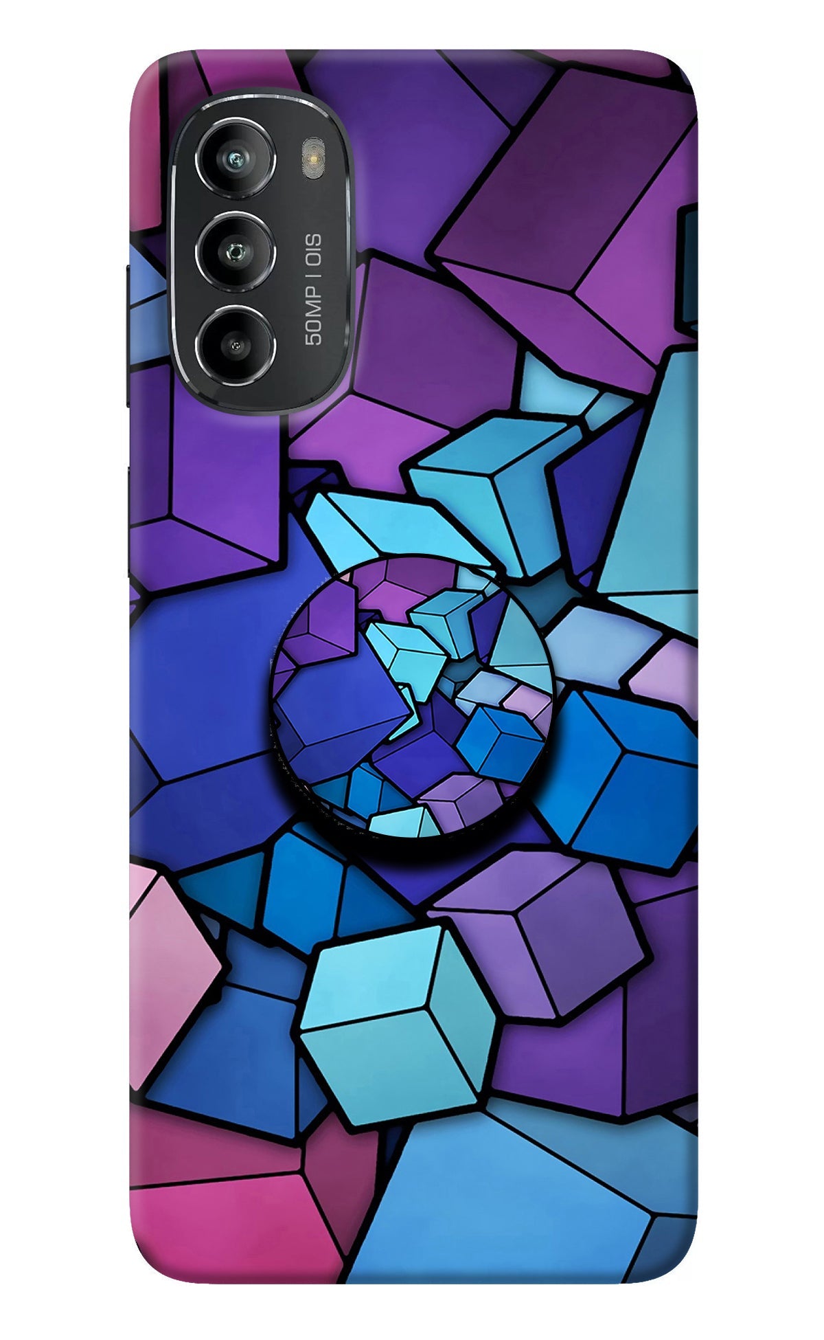 Cubic Abstract Moto G82 5G Pop Case