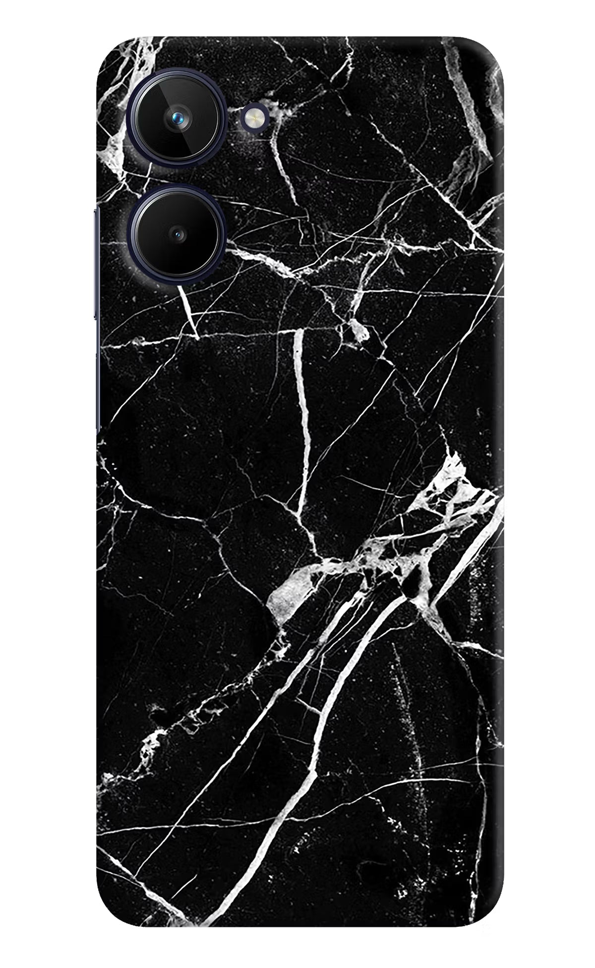 Black Marble Pattern Realme 10 Hard Case Back Cover by Casekaro