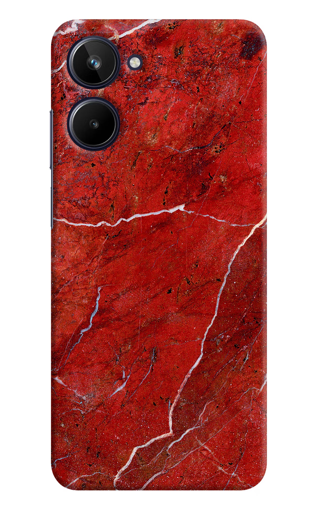 Red Marble Design Realme 10 Hard Case Back Cover by Casekaro