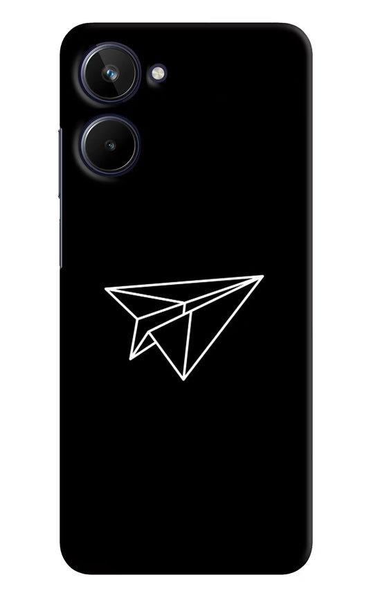 Paper Plane White Realme 10 Hard Case Back Cover by Casekaro