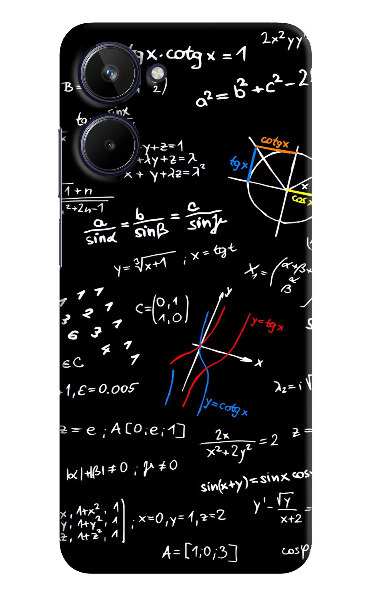 Mathematics Formula Realme 10 Hard Case Back Cover by Casekaro