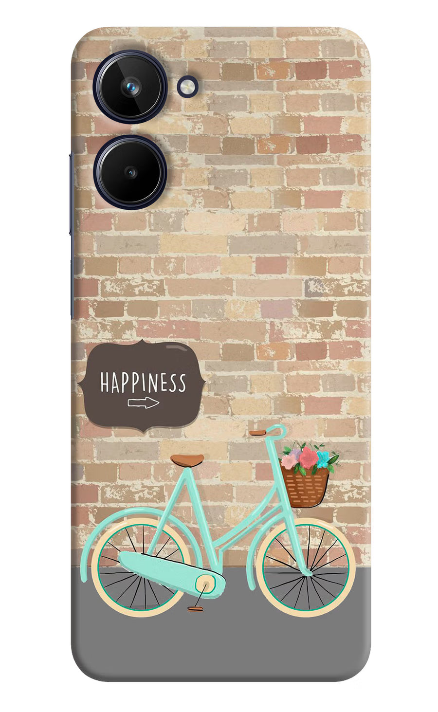 Happiness Artwork Realme 10 Back Cover, Hard case