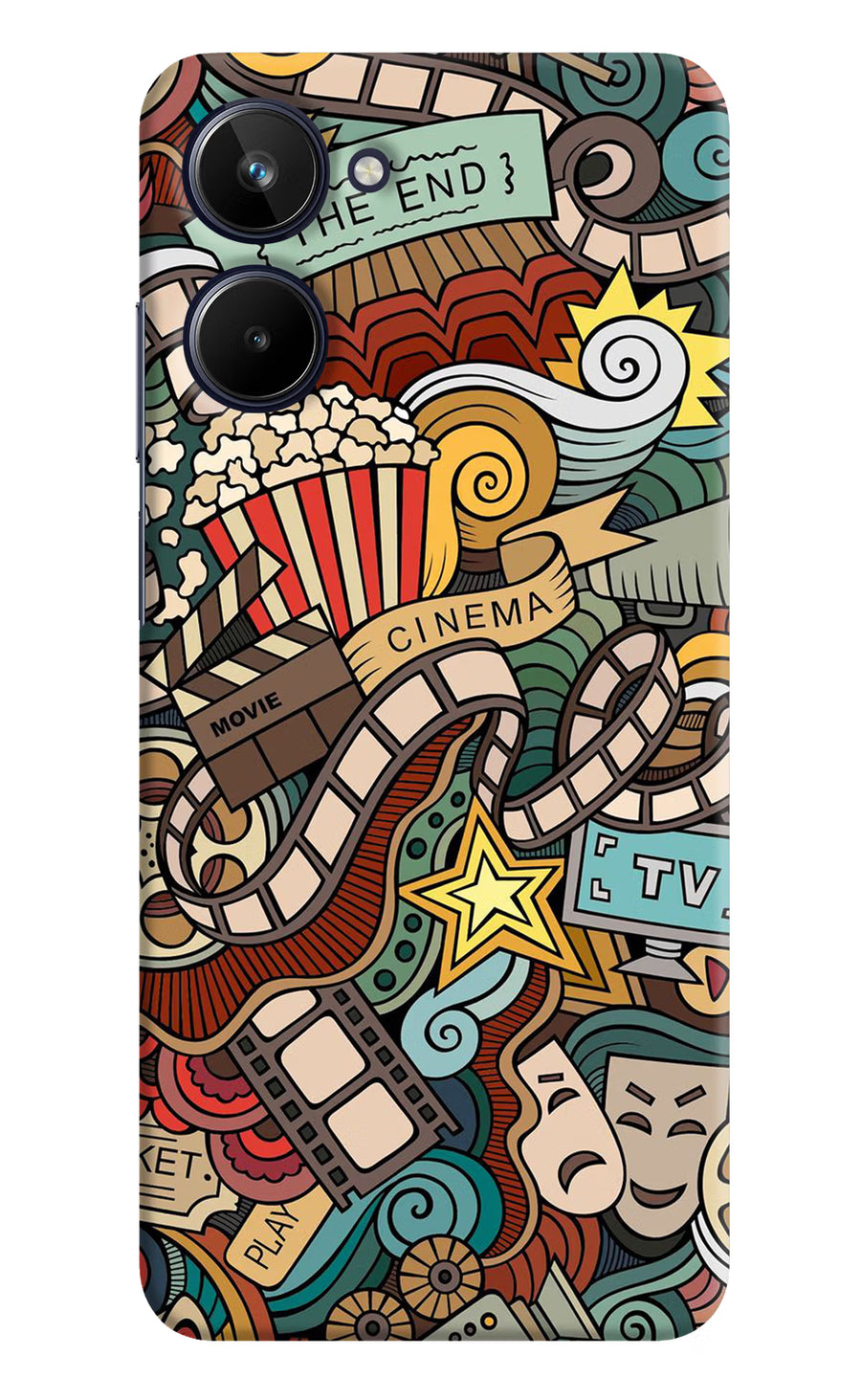 Cinema Abstract Realme 10 Back Cover, Hard case