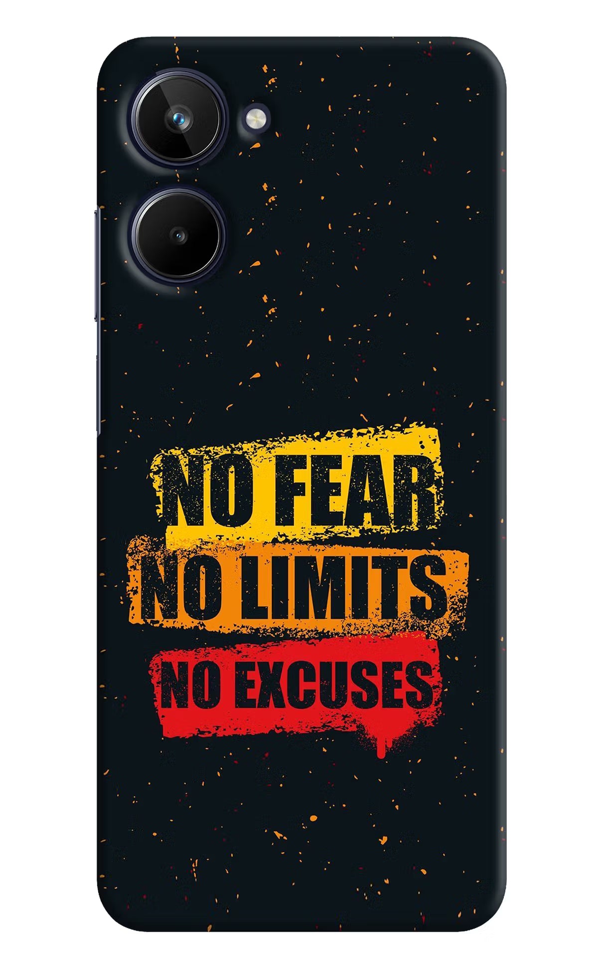 No Fear No Limits No Excuse Realme 10 Hard Case Back Cover by Casekaro