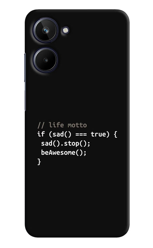 Life Motto Code Realme 10 Hard Case Back Cover by Casekaro