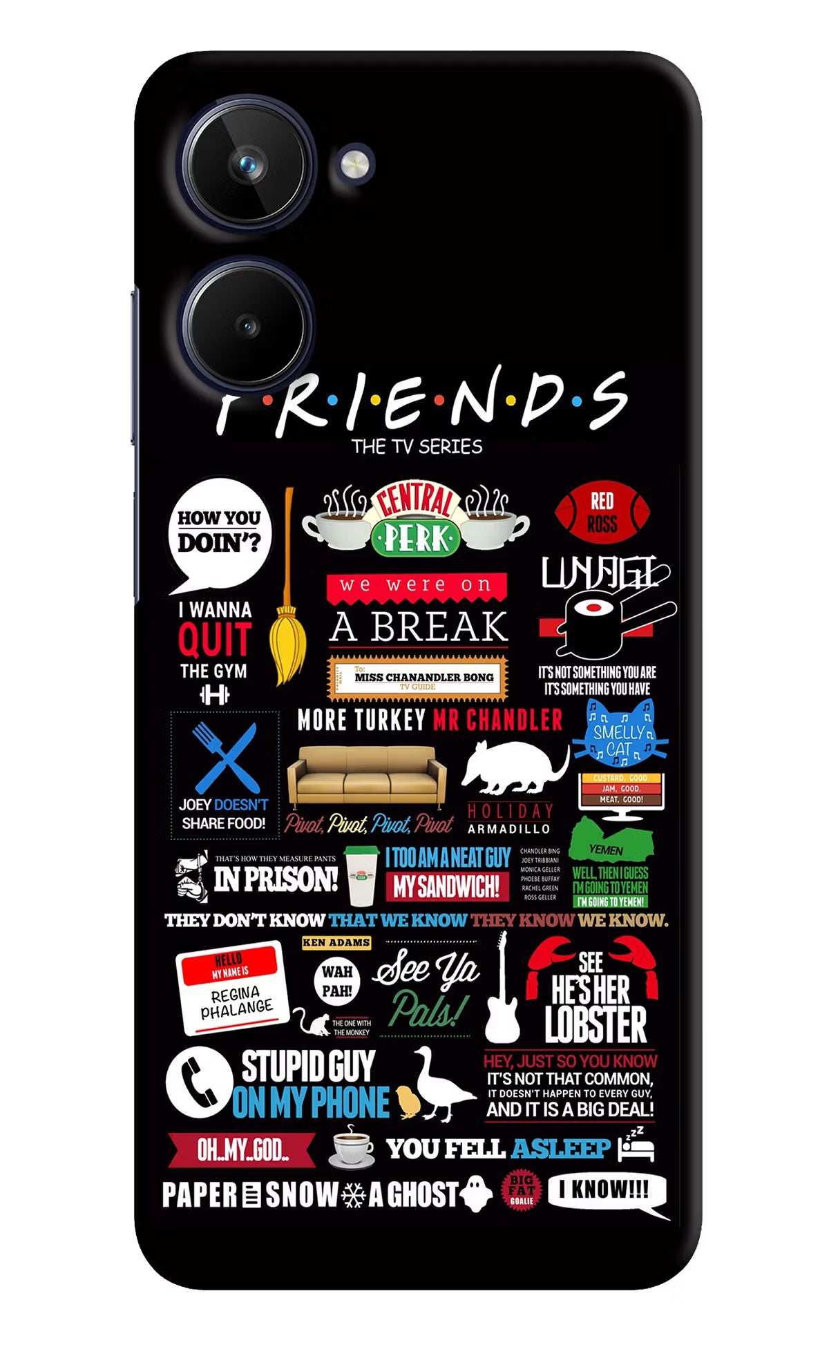 FRIENDS Realme 10 Hard Case Back Cover by Casekaro