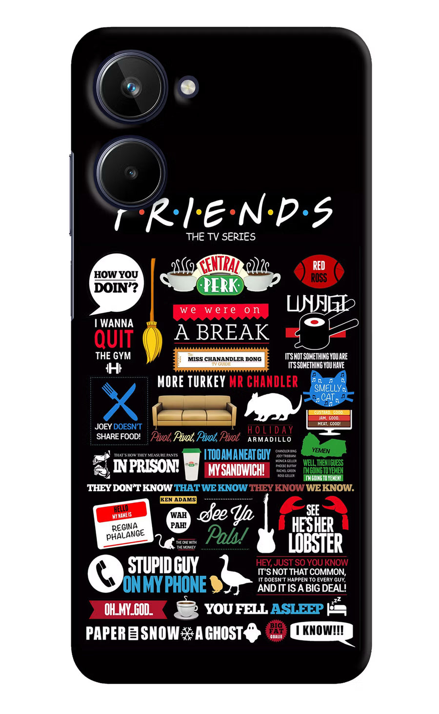 FRIENDS Realme 10 Back Cover, Hard case