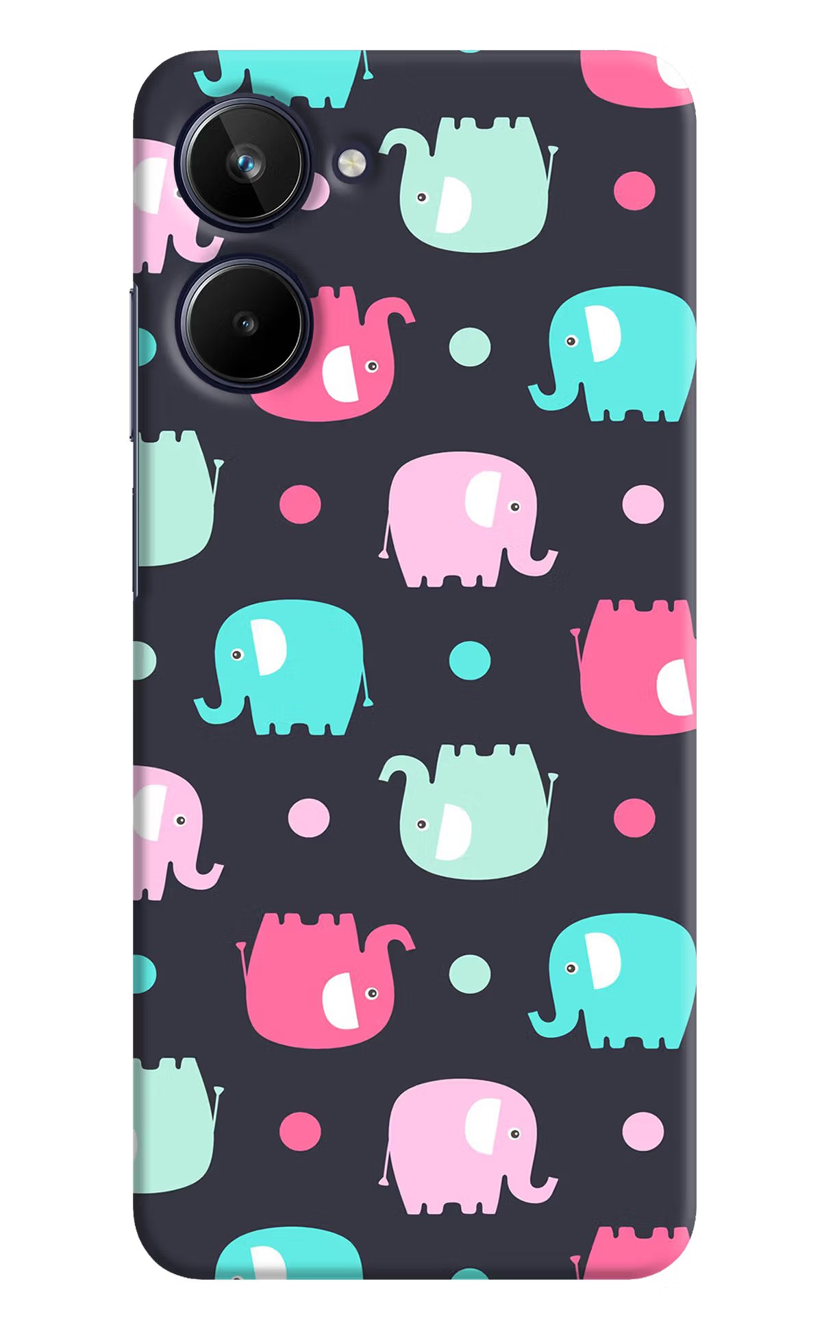 Elephants Realme 10 Hard Case Back Cover by Casekaro
