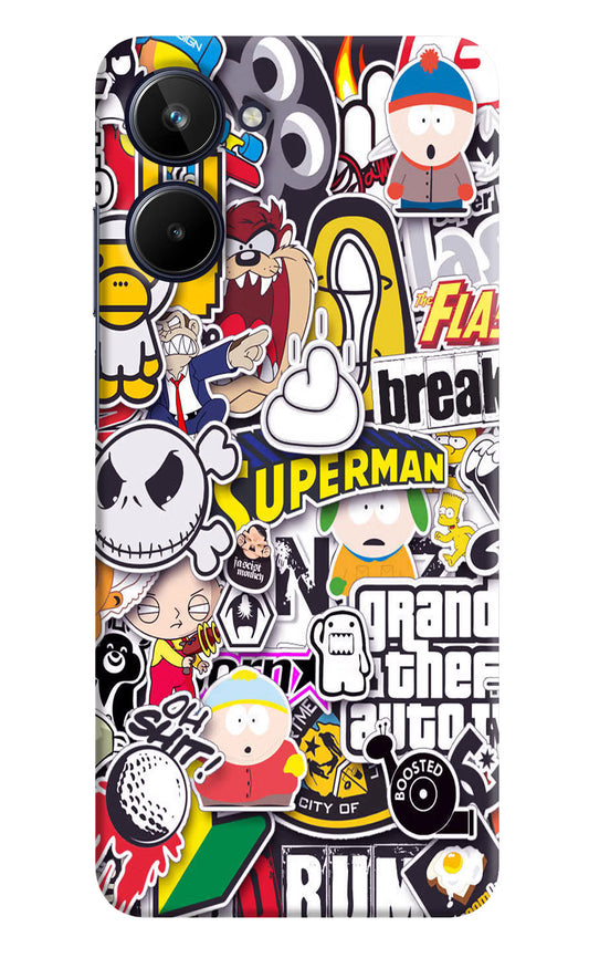 Sticker Bomb Realme 10 Hard Case Back Cover by Casekaro