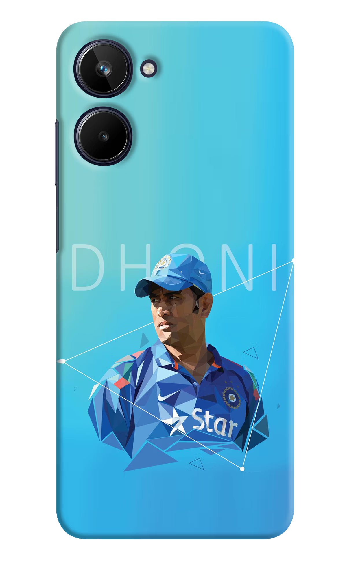 Dhoni Artwork Realme 10 Hard Case Back Cover by Casekaro