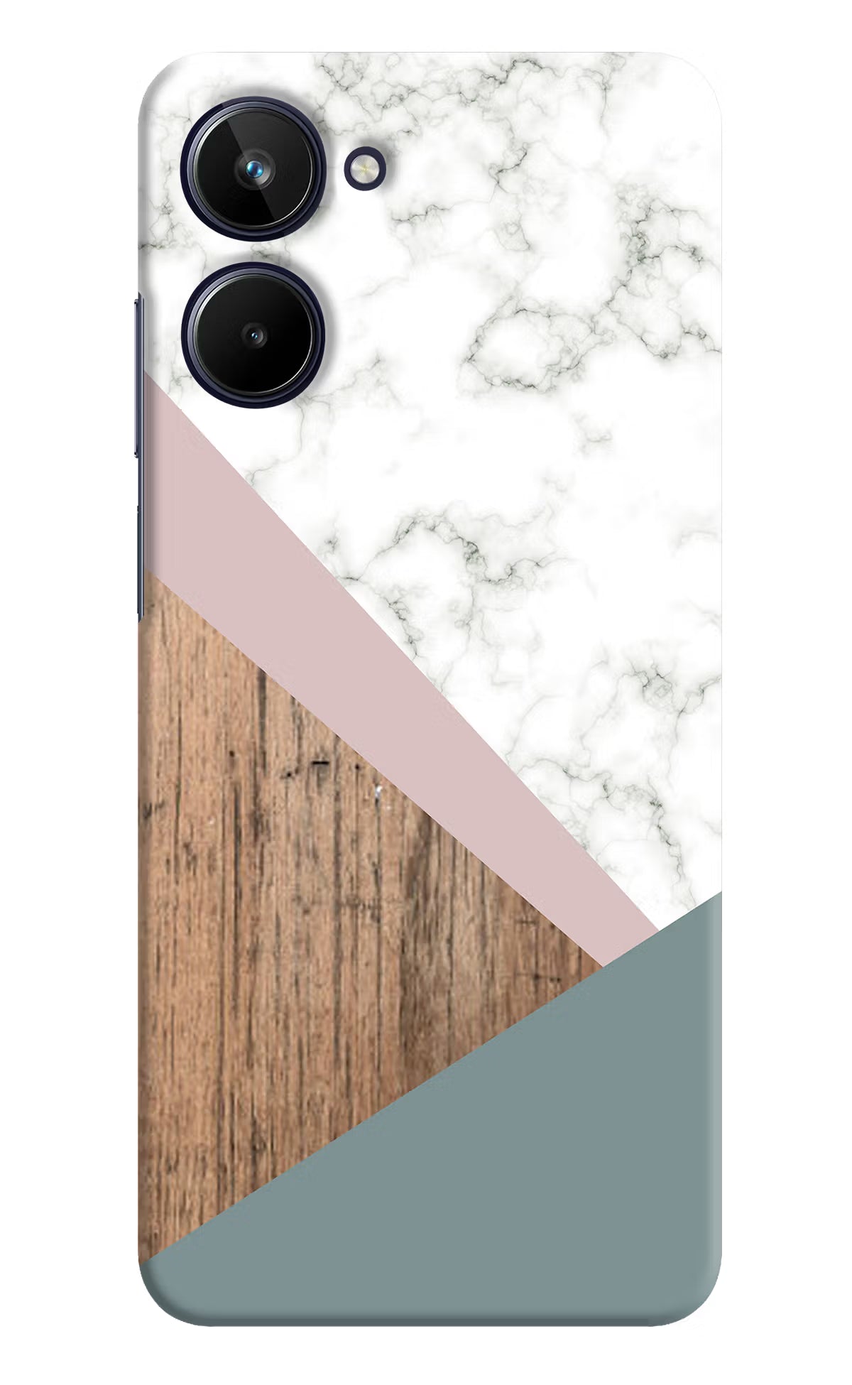 Marble wood Abstract Realme 10 Hard Case Back Cover by Casekaro