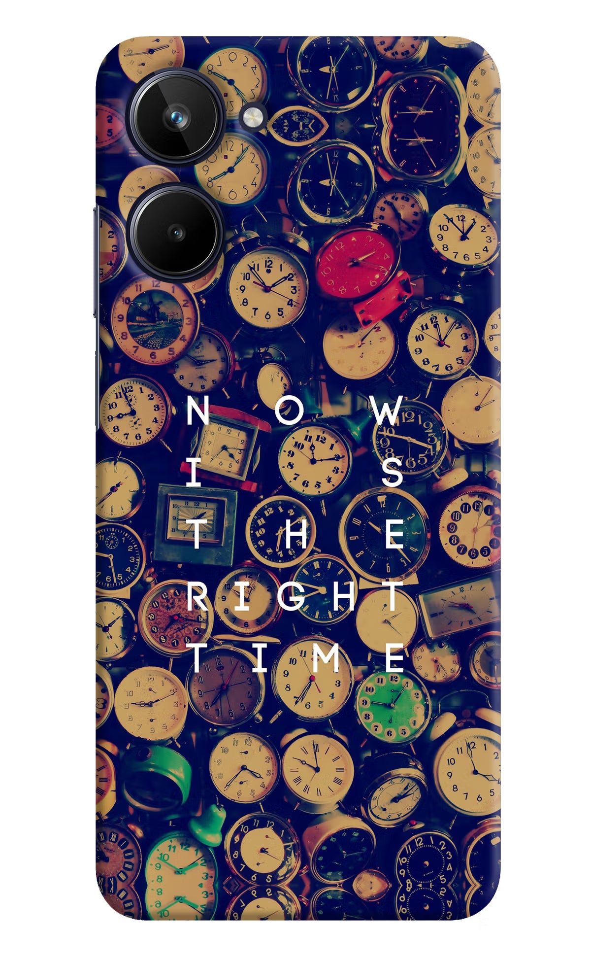 Now is the Right Time Quote Realme 10 Hard Case Back Cover by Casekaro