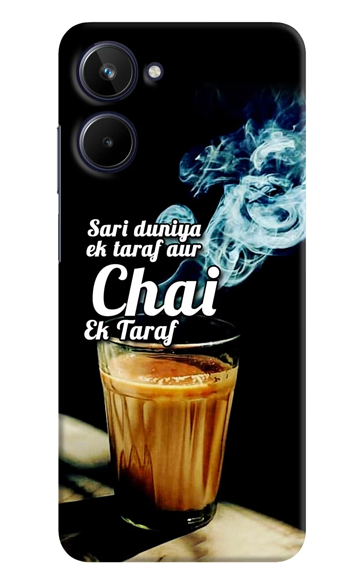 Chai Ek Taraf Quote Realme 10 Hard Case Back Cover by Casekaro
