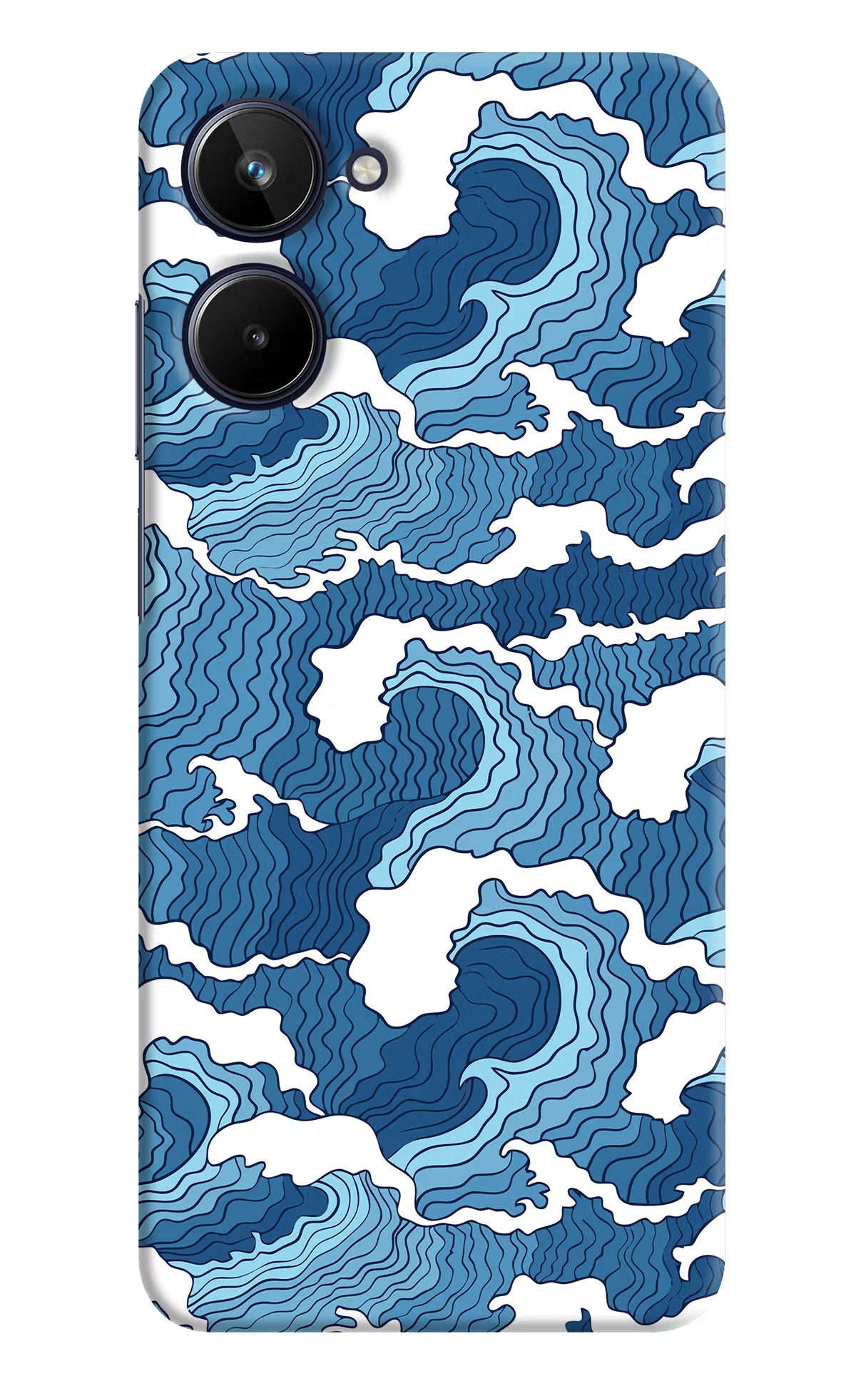 Blue Waves Realme 10 Hard Case Back Cover by Casekaro